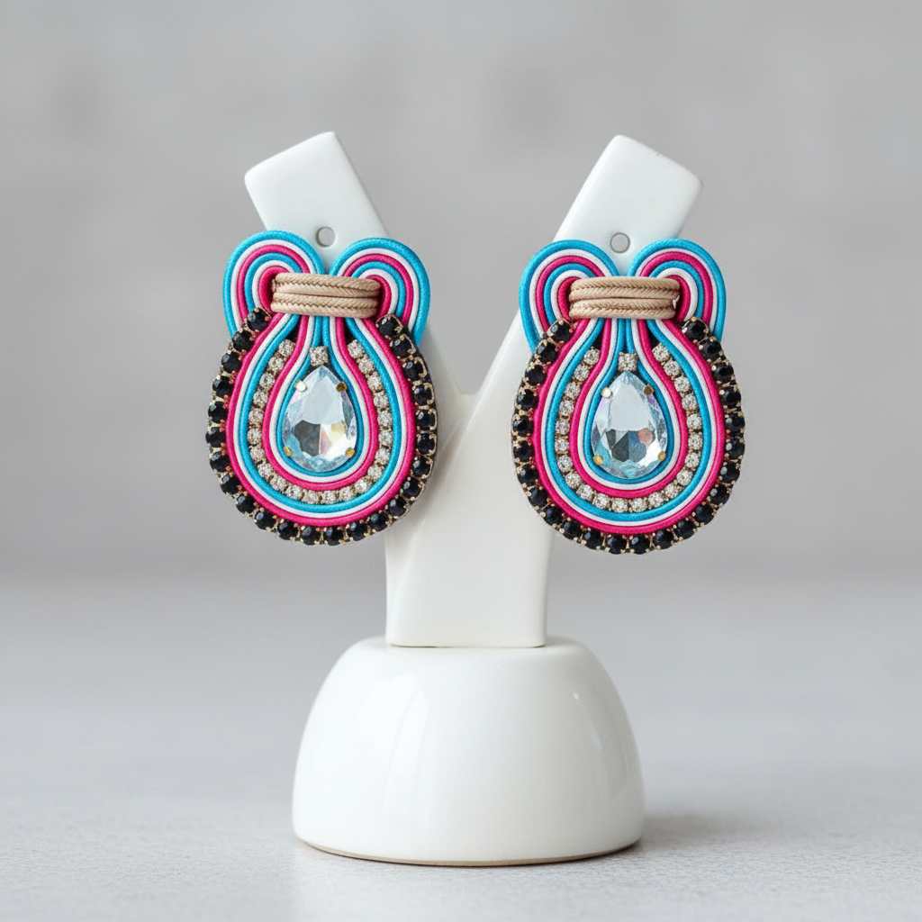 Aretes en exhibidor